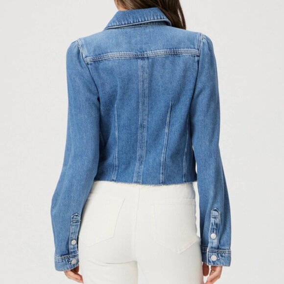 Paige Cropped Pacey Denim Jacket XS - Picture 14 of 14